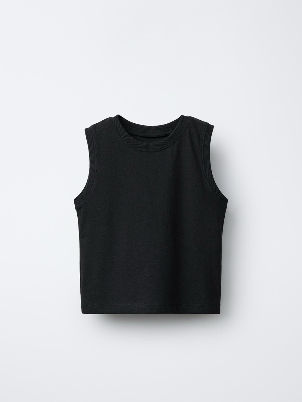 Classic Black Sleeveless Rib Tank